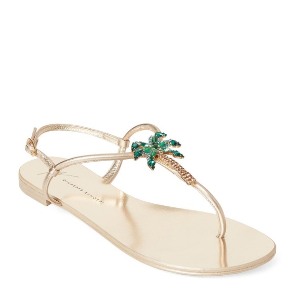 Giuseppe Zanotti Shoes - Giuseppe Zanotti Flat Palm Tree Sandals Thong
